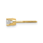 14k 1/4 carat Single Stud AA Diamond Earring