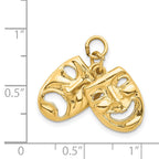 14k Comedy Tragedy 2-Piece Charm