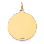 14k DACHSHUND 20mm Engravable Disc Dog Charm