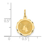 14K Wedding Bells 14mm Engravable Disc Charm