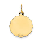 14K 10th ANNIVERSARY 16mm Engravable Disc Charm