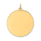 14K 50th ANNIVERSARY 29mm Engravable Disc Charm