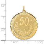 14K 50th ANNIVERSARY 29mm Engravable Disc Charm