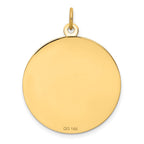 14K HAPPY ANNIVERSARY Blue and Red CZ with Bells 25mm Engravable Disc Charm