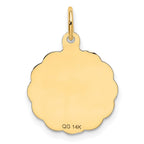 14k #1 GRANDPA 16mm Engravable Disc Charm