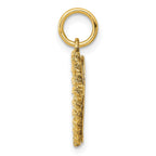 14k #1 GRANDDAUGHTER 15mm Engravable Heart with Rope Edge Charm