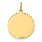 14K #1 DAD 19mm Engravable Disc Charm