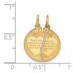 14K MIZPAH COIN 2-piece Round Charm