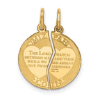 14K MIZPAH COIN 2-piece Round Charm