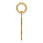 14k Polished MY CONFIRMATION with Dove Scalloped Edge Round Charm