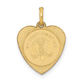14k Polished MY CONFIRMATION with Dove Heart Disc Charm