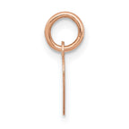 14K Rose Gold Polished Engravable 9mm Heart Disc Pendant