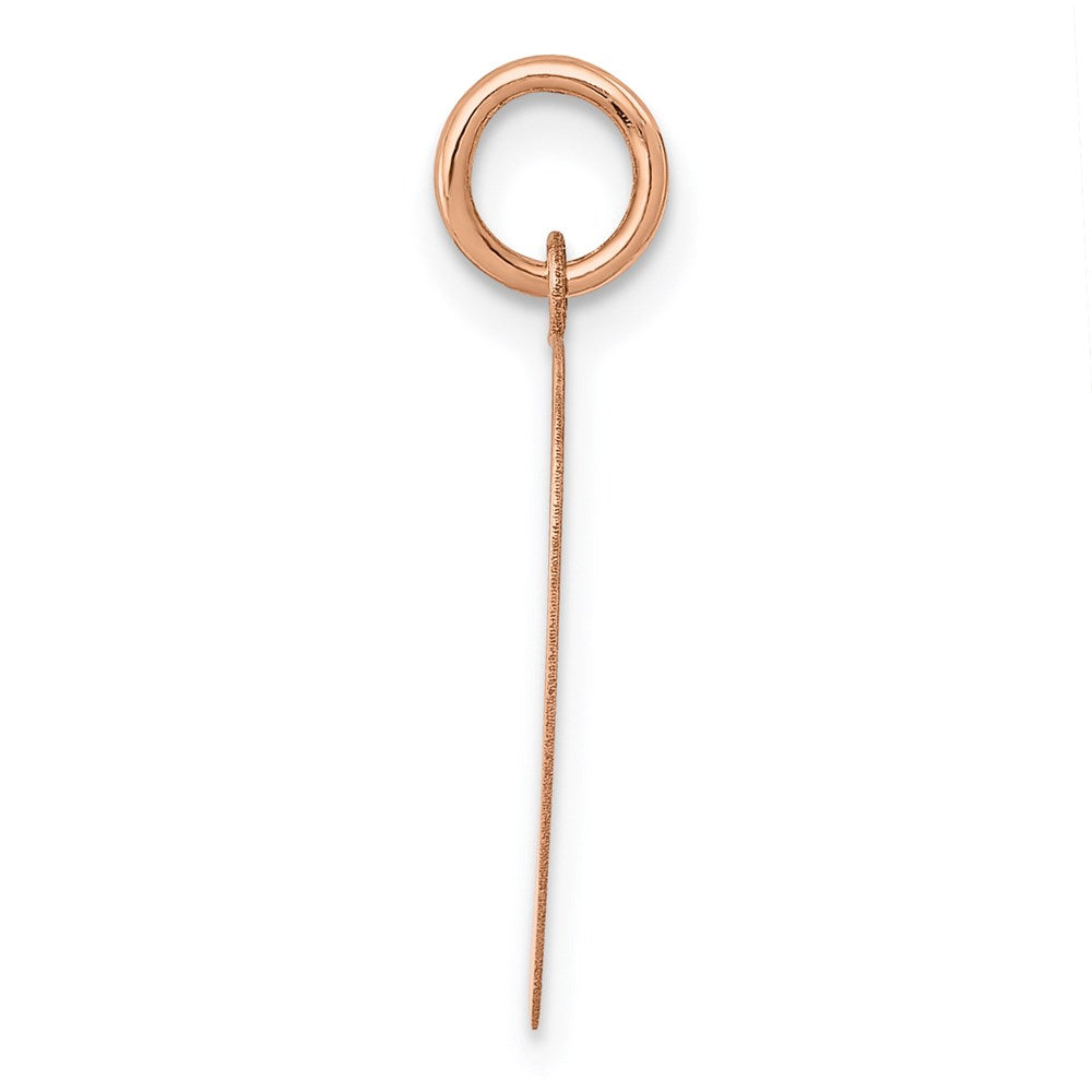 14K Rose Gold Polished Engravable 16mm Heart Disc Pendant