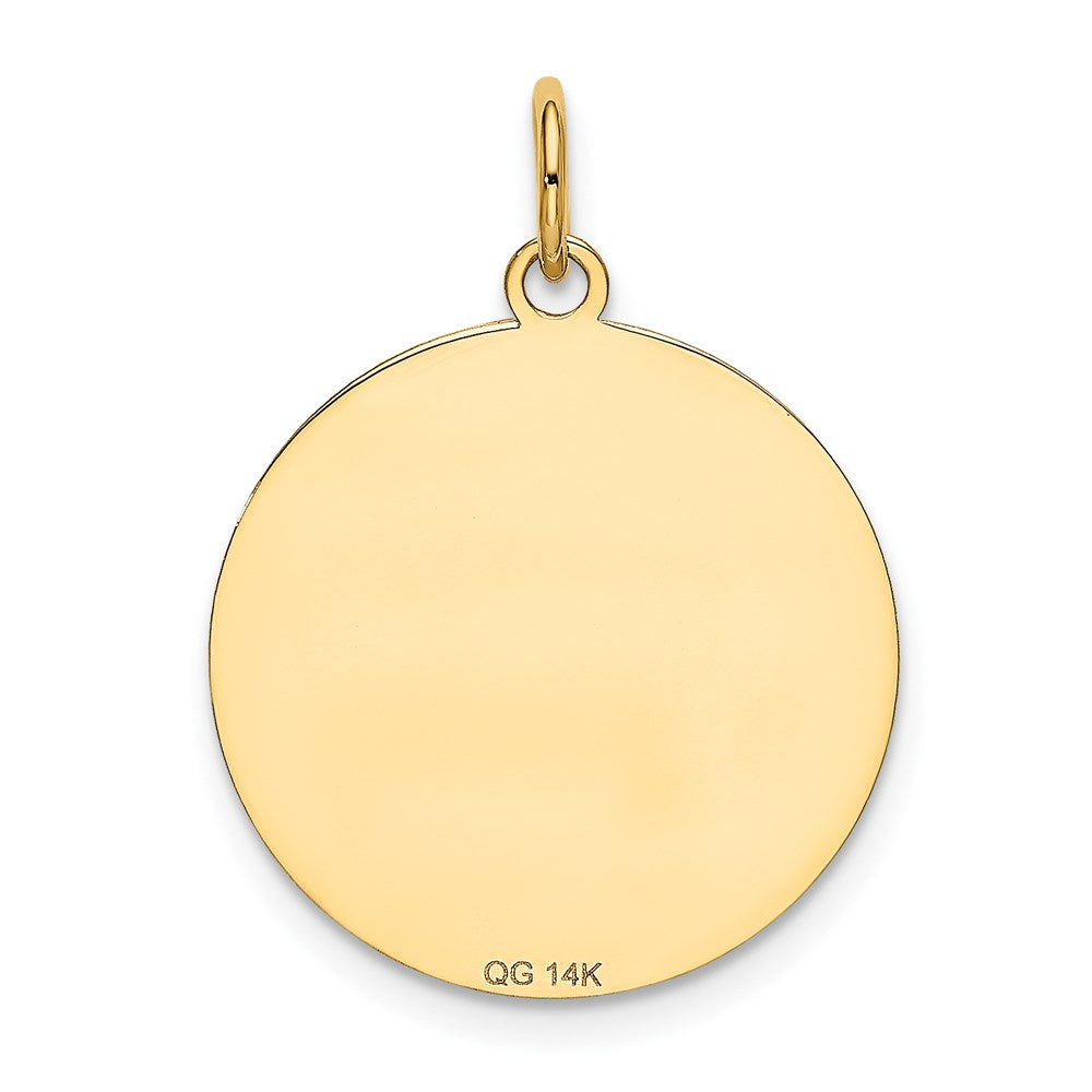 14k LABRADOR RETRIEVER 20mm Engravable Disc Dog Charm