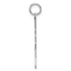 14k White Gold Satin Polished Ballerina Charm