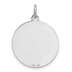 14k White Gold GOLDEN RETRIEVER 20mm Engravable Disc Dog Charm
