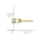 14k AAA Quality Complete Princess-cut Diamond Earrings