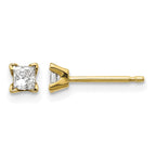 14k VS Quality Complete Princess-cut Diamond Earrings