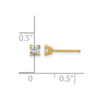 14k AAA Quality Complete Princess-cut Diamond Earrings
