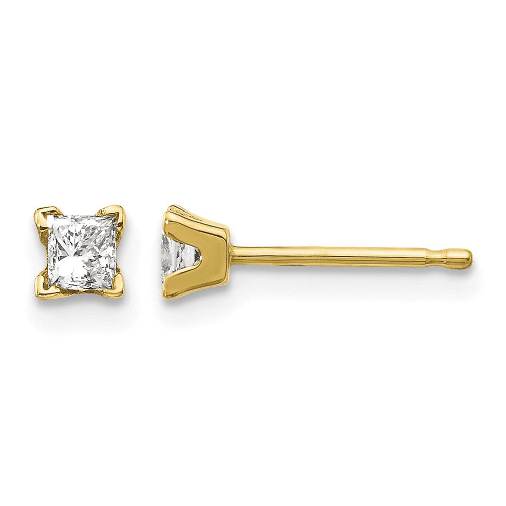 14k VS Quality Complete Princess-cut Diamond Earrings
