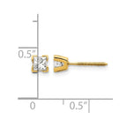 14k AAA Quality Complete Princess-cut Diamond Earrings