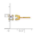 14k VS Quality Complete Princess-cut Diamond Earrings
