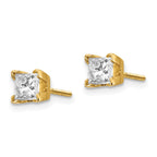 14k VS Quality Complete Princess-cut Diamond Earrings