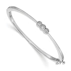 14k White Gold  1/4 carat Lab Grown Diamond VS/SI+ G+ Complete Bangle Bracelet
