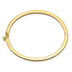 14k 2.5mm Polished Solid Hinged Oval Bangle Bracelet