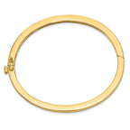 14k 3.6mm Polished Solid Hinged Oval Bangle Bracelet