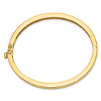 14k 5.3mm Polished Solid Hinged Oval Bangle Bracelet