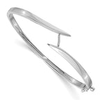 14k White Gold Complete 1/2 carat VS Diamond Hinged Oval Bangle Bracelet