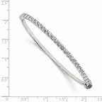 14k White Gold AA Diamond Hinged Bangle