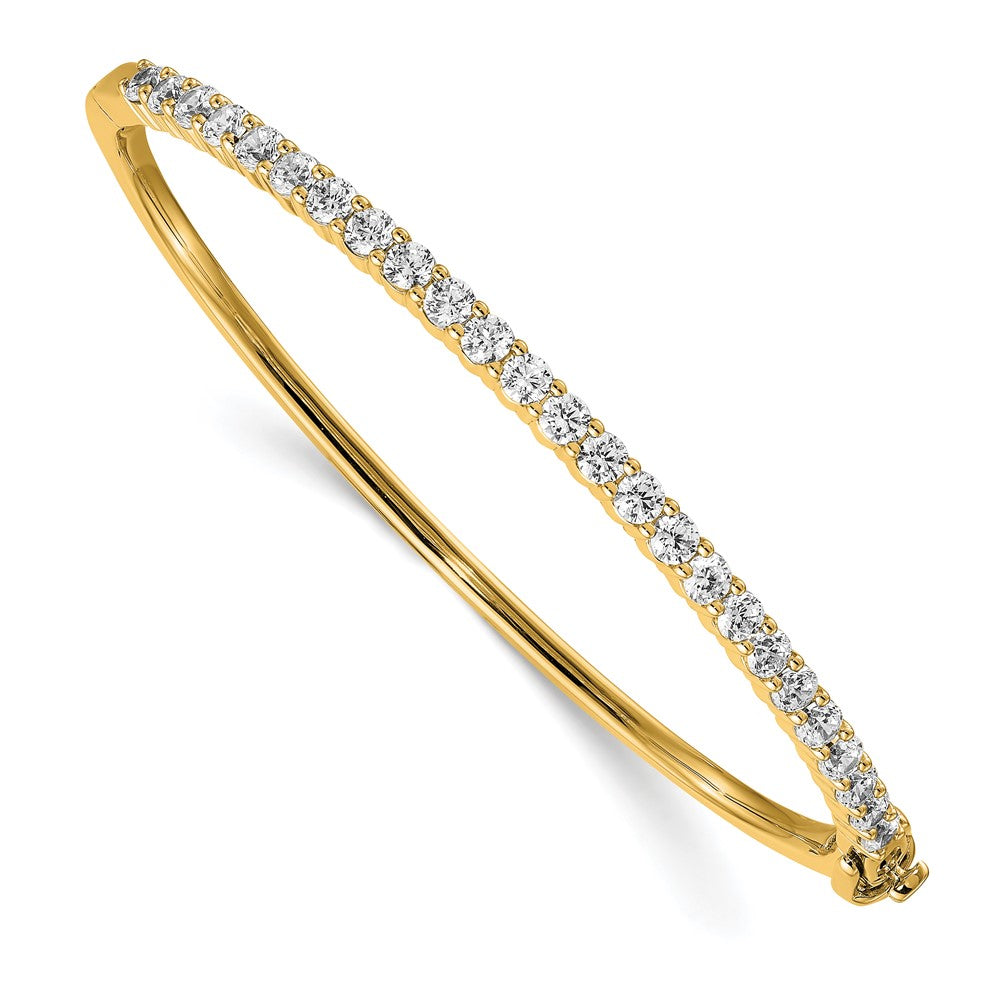 14k 2 1/4 carat Lab Grown Diamond VS/SI+ G+ Complete Bangle Bracelet