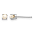 14k White Gold 3.5mm June/Freshwater Cultured Pearl Stud Earrings