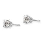 14k White Gold 5mm Round April/White Topaz Stud Earrings
