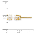 14k 4.5mm Round June/Freshwater Cultured Pearl Post Earrings