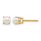 14k 4.5mm Round June/Freshwater Cultured Pearl Post Earrings