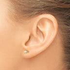 14k 3mm Round June/Freshwater Cultured Pearl Post Earrings