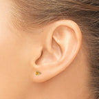 14k 3mm Round November/Citrine Post Earrings