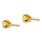14k 4mm Round November/Citrine Post Earrings