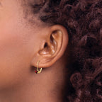 14k 4mm Round January/Garnet Leverback Earrings