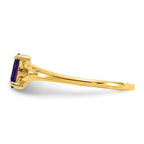 14k 6x3 Marquise Amethyst Birthstone Ring