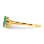 14k 6x3 Marquise Emerald Birthstone Ring