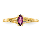 14k 6x3 Marquise Rhodolite Garnet Birthstone Ring
