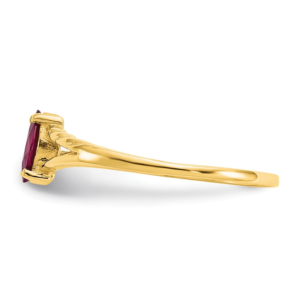 14k 6x3 Marquise Ruby Birthstone Ring