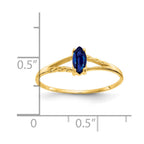 14k 6x3 Marquise Sapphire Birthstone Ring