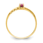 14k 6x3 Marquise Pink Tourmaline Birthstone Ring