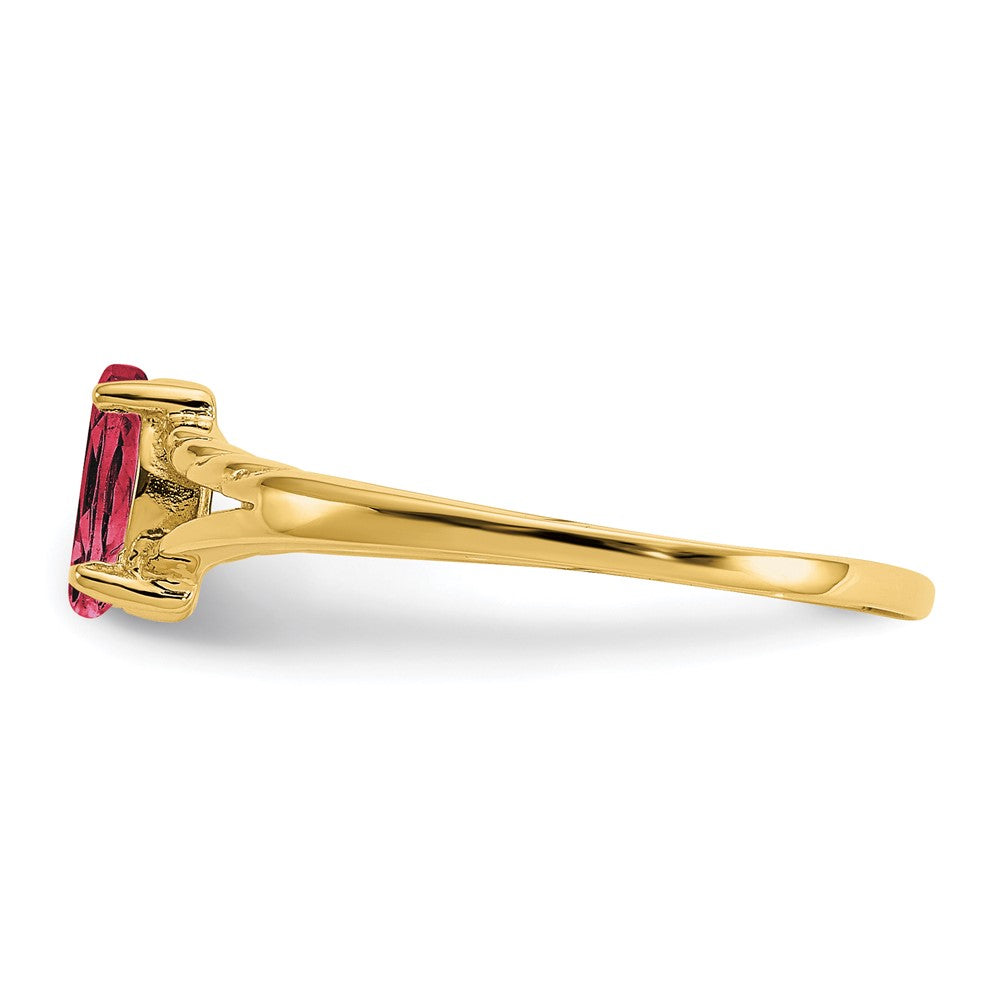 14k 6x3 Marquise Pink Tourmaline Birthstone Ring