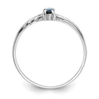 14k White Gold 6x3 Marquise Sapphire Birthstone Ring